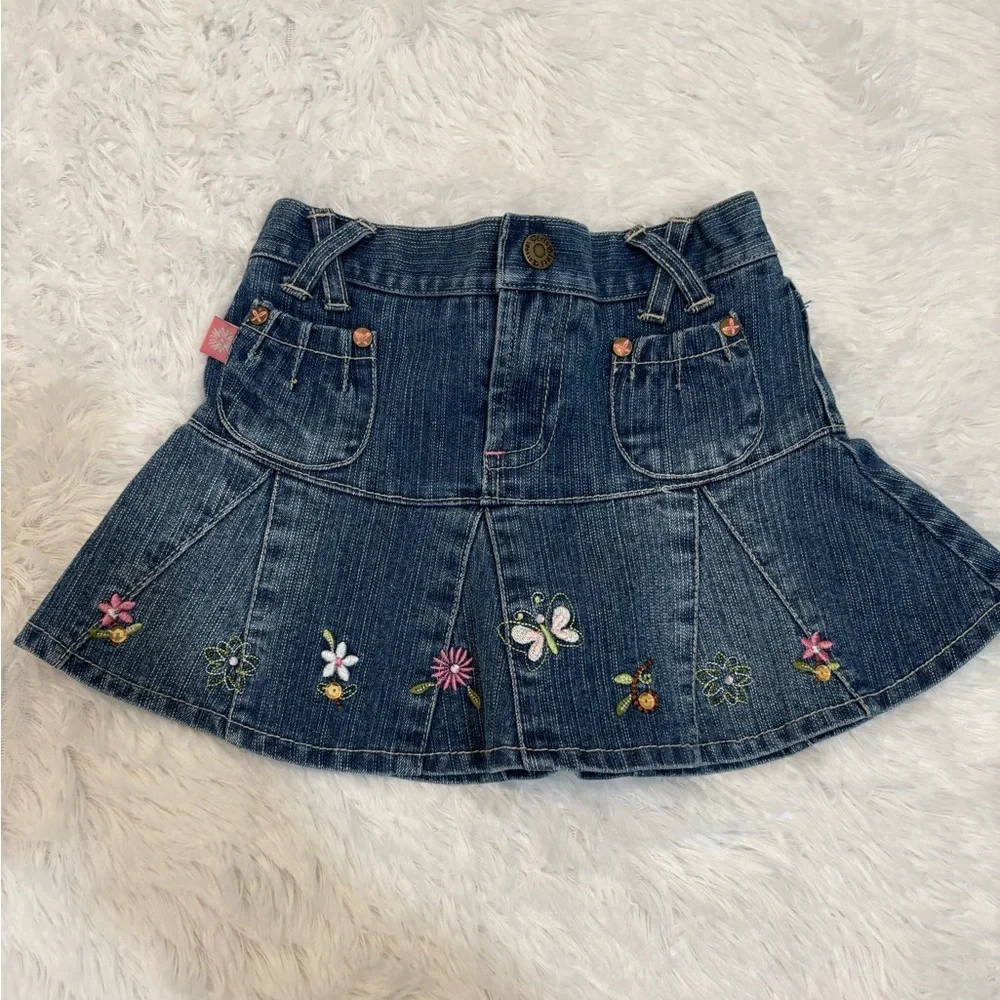 Shirt & Denim Skort Outfit Bundle 2T Vintage Denim Y2K
